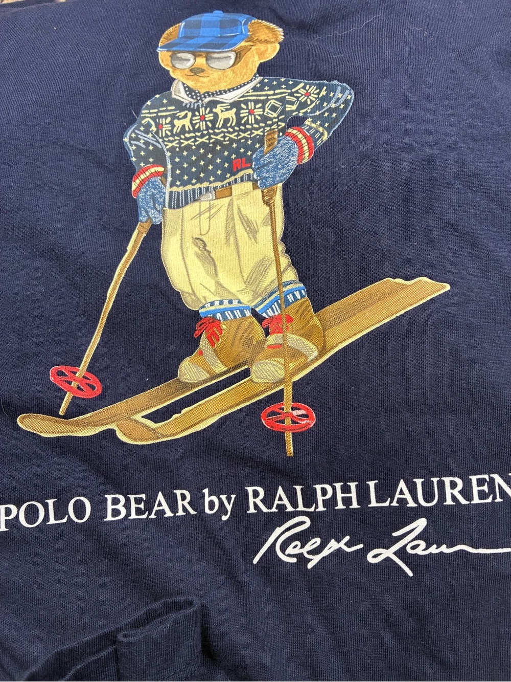 Polo Ralph Lauren Bear Ski Logo Pullover Jersey Hoodie Long Sleeve Tee - Picture 9 of 10